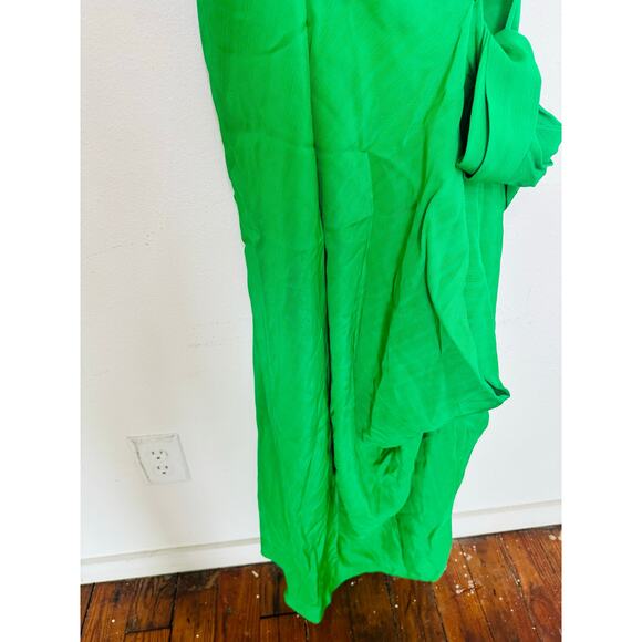 ROSIE ASSOULIN Women's Yellow Green Wrap Sarong Scoop Neck Beach Dress Size 6 - Picture 8 of 12